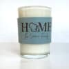 Handpoured Glass Soy Candle with Leather Wrap