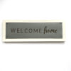 Leather wall decor welcome home