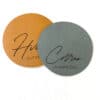 Modern Mininalistic Drink Coasters Leather Personalized