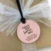 Pink happy new home day realtor closing gift tag personalized business card
