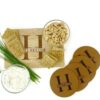 Mini charcuterie board and monogrammed coasters gift set