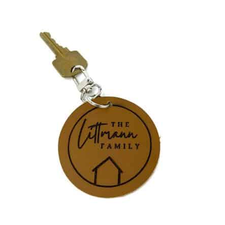 Personalized new home keychain