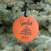 Christmas tree ornament with family name