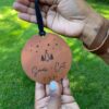couples personalized leather ornament