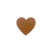 Brown heart leather pet ID tag