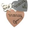 Image shows two heart keychains