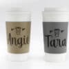 Reusable Coffee Cup | Personalized Leather Wrapped Coffee Cup | Gifts for Coffee Lovers